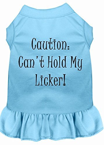 Mirage Pet Products 58–03 XSBBL blau Can 't Hold My Licker Screen Print Kleid Baby, XS von Mirage Pet Products