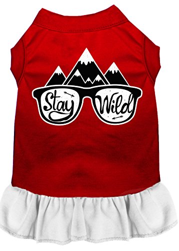 Mirage Pet Products 58–57 rdwtxs Stay Wild Bildschirm Print Hund Kleid, X-Small, Rot mit Weiß Mirage Pet Products 58–57 rdwtxs Stay Wild Bildschirm Print Hund Kleid, X-Small, Rot mit Weiß von Mirage Pet Products