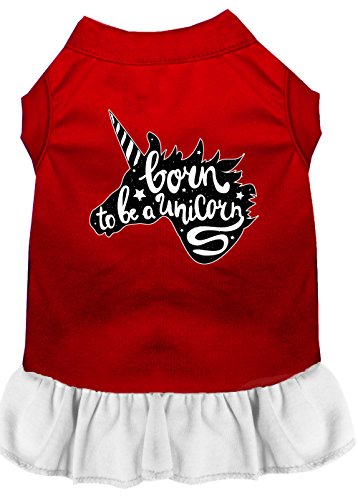 Mirage Pet Products 58–60 rdwtxs Born to be a unicorn Bildschirm Print Hund Kleid, X-Small, Rot mit Weiß Mirage Pet Products 58–60 rdwtxs Born to be a unicorn Bildschirm Print Hund Kleid, X-Small, Rot mit Weiß von Mirage Pet Products