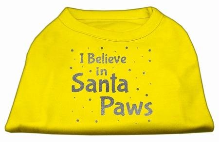 Mirage Pet Products Bildschirm Print Santa Paws Pet Shirt, Medium, Gelb von Mirage Pet Products