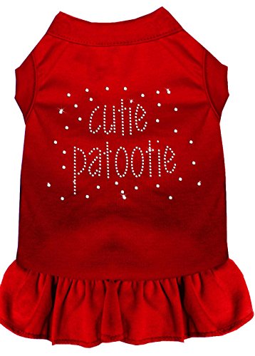 Mirage Pet Products Strass Cutie Patootie Kleid, 4 x große, Rot von Mirage Pet Products