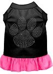 Mirage Pet Products Strass Klar Paw Kleid, Large, Schwarz mit Bright Pink von Mirage Pet Products