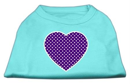 Mirage Pet Products violett Swiss Punkt Herz Bildschirm Print Shirt von Mirage Pet Products
