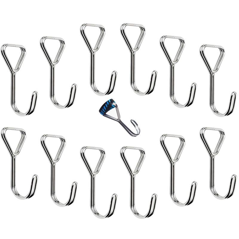 12 Stück Spiralhaken, Spanngurte Universal Haken für Expanderseil, Expander, Planenspanner, Fahrrad, Abspanngummis, Gummispanner, Anhänger Planen, LKW, Boot, Motorrad von Mirrwin