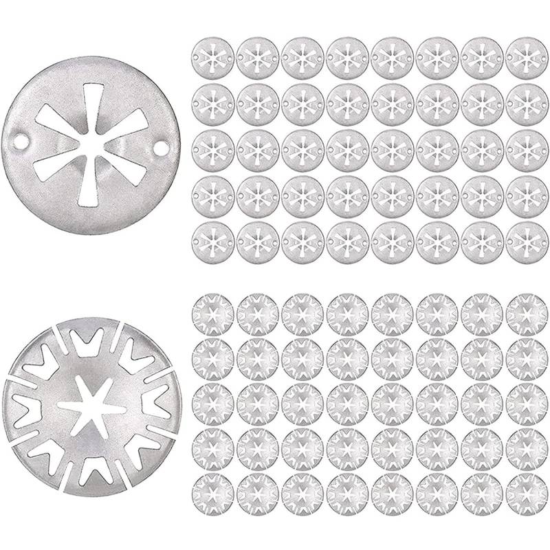 Mis.Moon 80 Stück Car Klemmscheiben Hitzeschutzblech, Metall Star Lock Sicherungsscheiben, Edelstahl Klemmscheiben zur Befestigung von Clips und Hitzeschildern unter der Haube von Mis.Moon