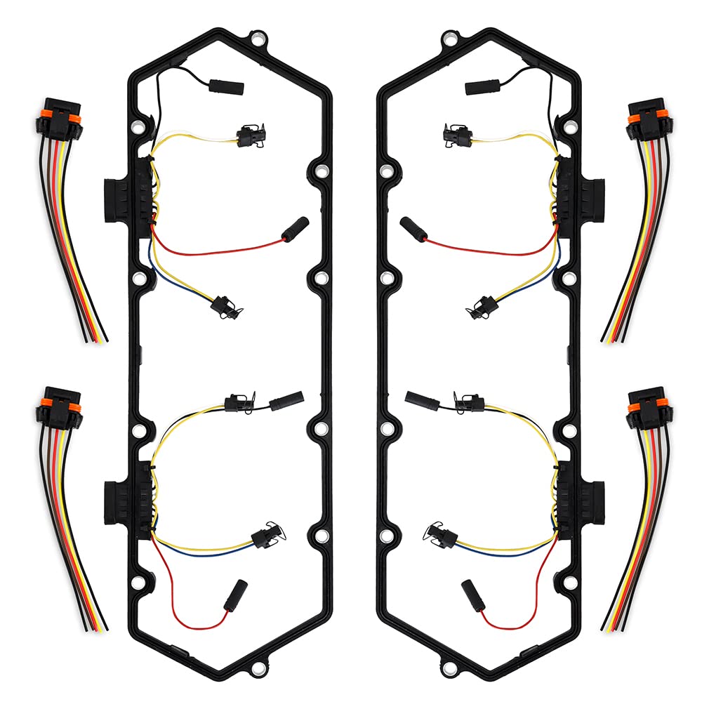Glühkerzen-Kabelbaum und Ventildeckeldichtungsset, kompatibel mit Ford Powerstroke 7.3L 1994-1997 Glühkerzen-Kabelbaum und Ventildeckeldichtungsset, kompatibel mit Ford Powerstroke 7.3L 1994-1997 von Mishimoto