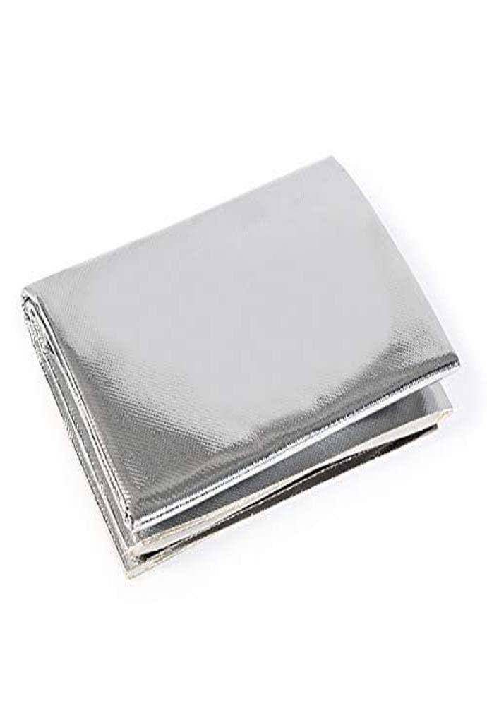 Mishimoto MMHP-ASHB-2424 Aluminium-Silica Hitzesperre mit Klebstoff, 61 x 61 cm, silberfarben von Mishimoto