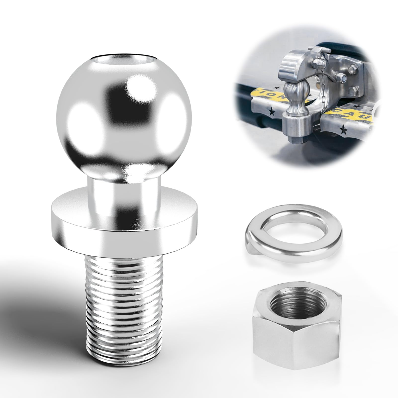 Anhängerkupplungskugel 50mm 3.5T Kugelkopfbolzen Gerade Ackerschiene, Kugelkopf Anhängerkupplung für Ackerschiene bis 3.5 Tonnen, Ackerschiene Kupplungskugel für Traktor Anhängerkupplungskugel 50mm 3.5T Kugelkopfbolzen Gerade Ackerschiene, Kugelkopf Anhängerkupplung für Ackerschiene bis 3.5 Tonnen, Ackerschiene Kupplungskugel für Traktor von Mitening