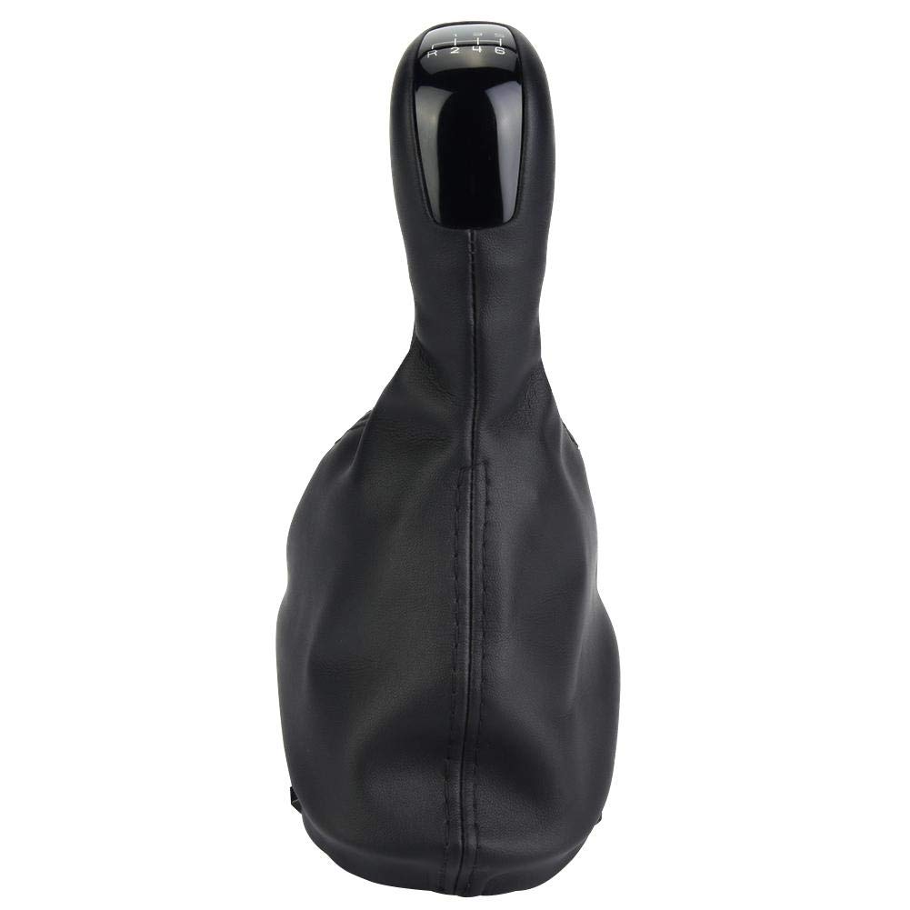 6-Gang Schaltknauf Shift Kopf Cover Trim Shift Level Stick Shifter Schwarz Leder Ersatz für W203 6-Gang Schaltknauf Shift Kopf Cover Trim Shift Level Stick Shifter Schwarz Leder Ersatz für W203 von Miyinla
