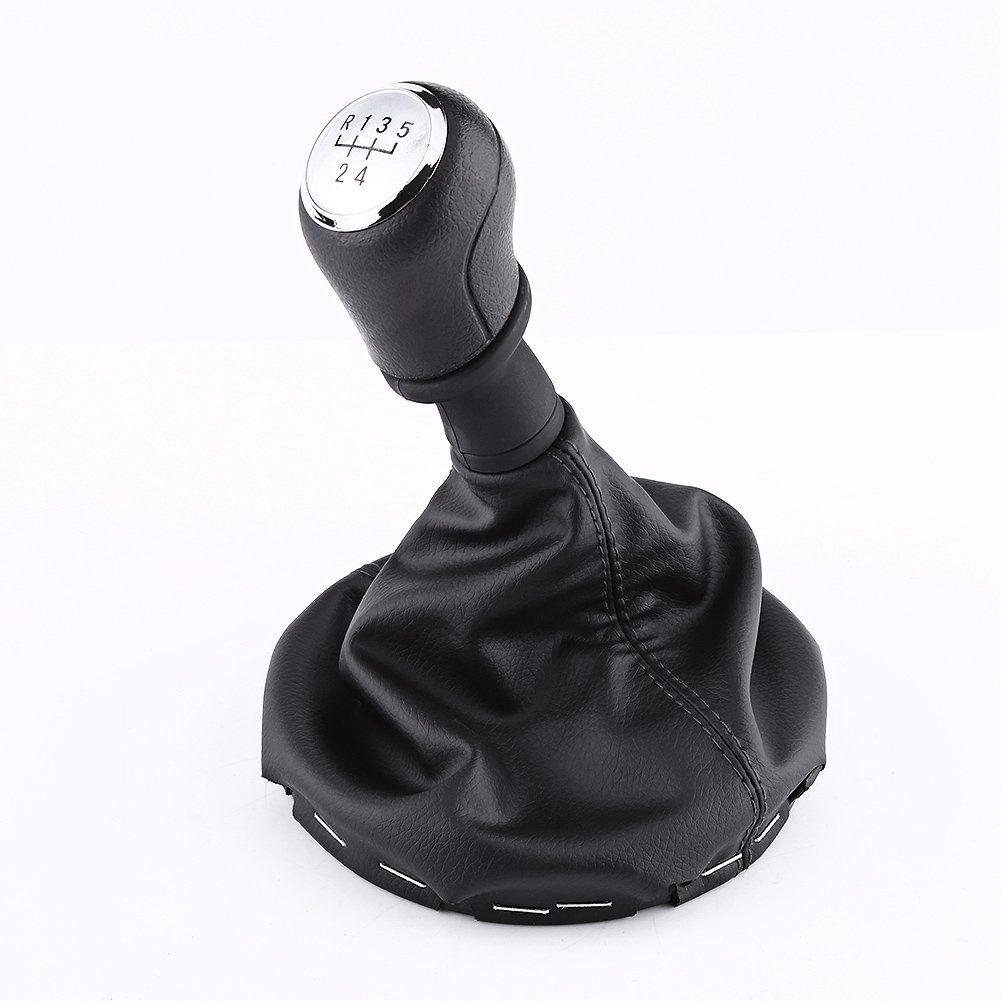 Minyinla Auto Schaltknauf 5 Gang Schaltmanschette Stick mit Kofferraumabdeckung Kit Getriebe Shift Knop Gaiter Boot Cover Staubdicht Ersatz für Transporter T5/T6 (2003-2011) von Minyinla