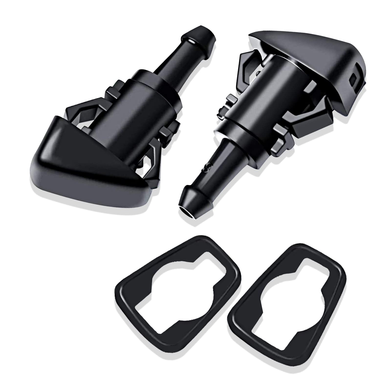 Miytsya Scheibenwischerdüse für die Windschutzscheibe, 2 Stück, ersetzt OEM #5303833AA 5116079AA, kompatibel mit Chrysler Jeep Dodge Ram (schwarz) von Miytsya