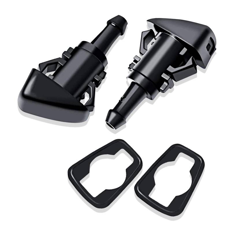 Miytsya Scheibenwischerdüse für die Windschutzscheibe, 2 Stück, ersetzt OEM #5303833AA 5116079AA, kompatibel mit Chrysler Jeep Dodge Ram (schwarz) von Miytsya