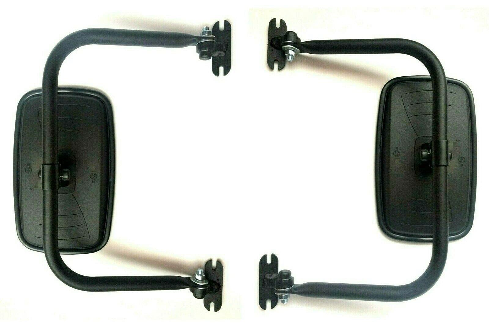 MelTruck 2x Außenspiegel Rückspiegel 233x145mm ø18 flach Bagger mit Spiegelhalter Arm UNIVERSAL von MelTruck