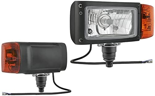 MelTruck® 2x H4 Scheinwerfer mit Blinker Omegahalter 12V 24V für Bagger Radlader Schneeräumer JCB Merlo MelTruck® 2x H4 Scheinwerfer mit Blinker Omegahalter 12V 24V für Bagger Radlader Schneeräumer JCB Merlo von MelTruck