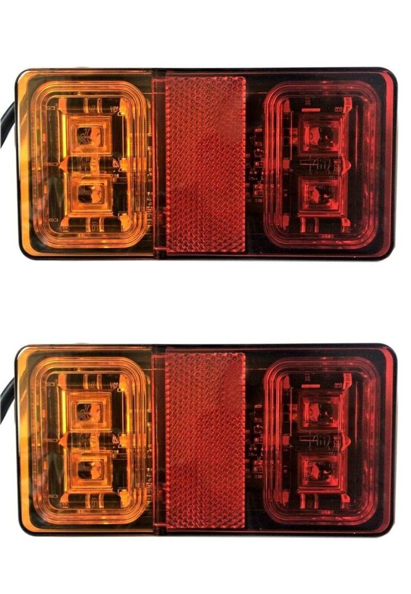 MelTruck® 2x LED Rückleuchte Positionsleuchte Bremsleuchte Blinker E9 für Anhänger LKW SET von MelTruck