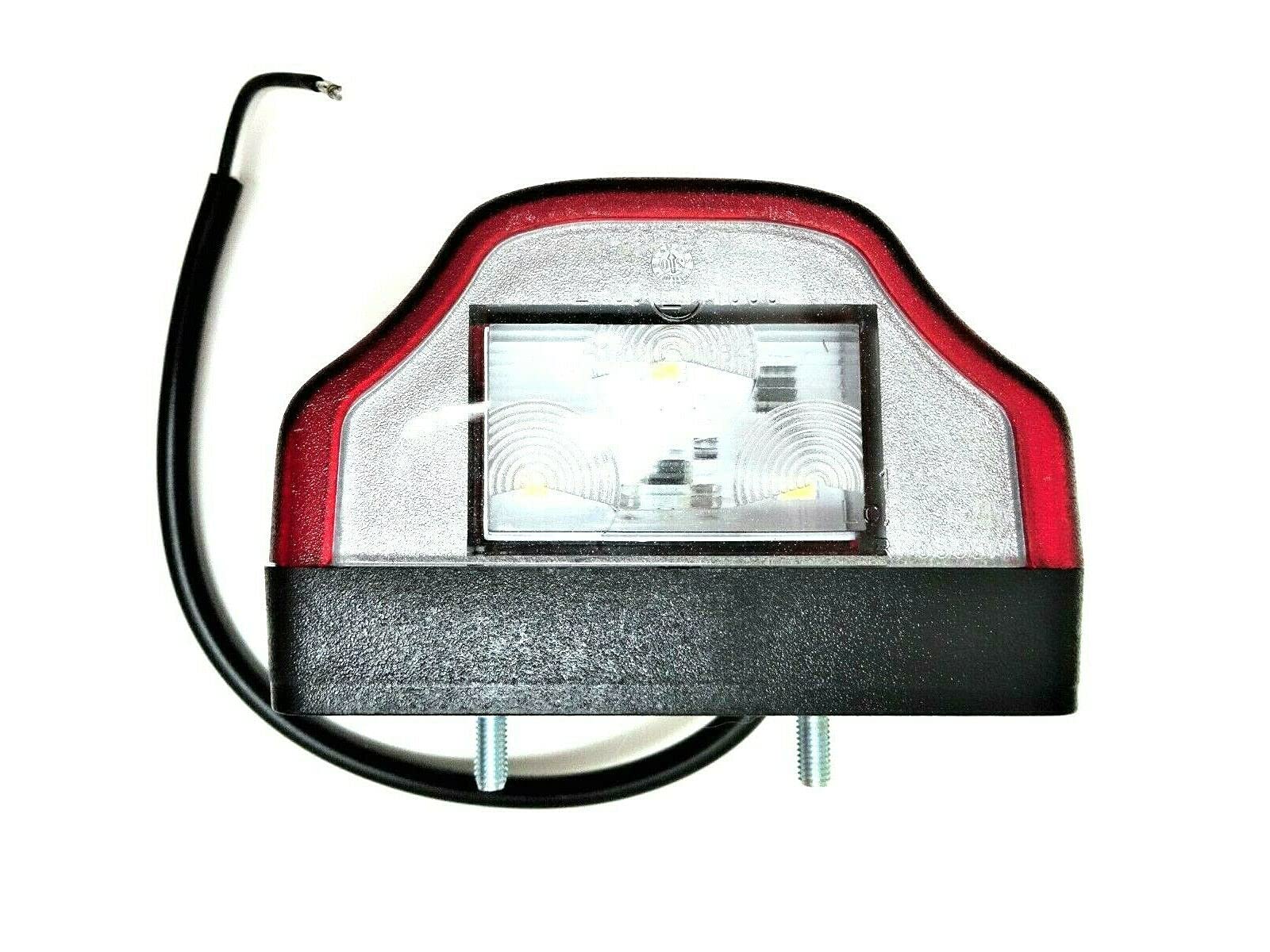 Ml MelTruck® LED Kennzeichenbeleuchtung mit Positionsleuchte für LKW PKW Anhänger Traktor Bus von Ml