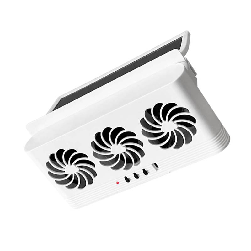 Mllepjdh Auto AIL Vent Lüfterlüftungslüterlüter Kühler Autokühlungslüfter Vordere Heckscheibenabluftlüfter USB Ladebatterie Solar Betrieben von Mllepjdh