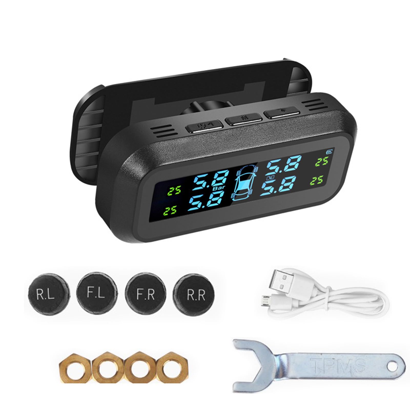 Mllepjdh Systeme Zum Drucküberwachungssystemen Mit 4 Sensoren TPMS USB Solarleistung Zeigt Druck Und Temperatur Auf Mllepjdh Systeme Zum Drucküberwachungssystemen Mit 4 Sensoren TPMS USB Solarleistung Zeigt Druck Und Temperatur Auf von Mllepjdh