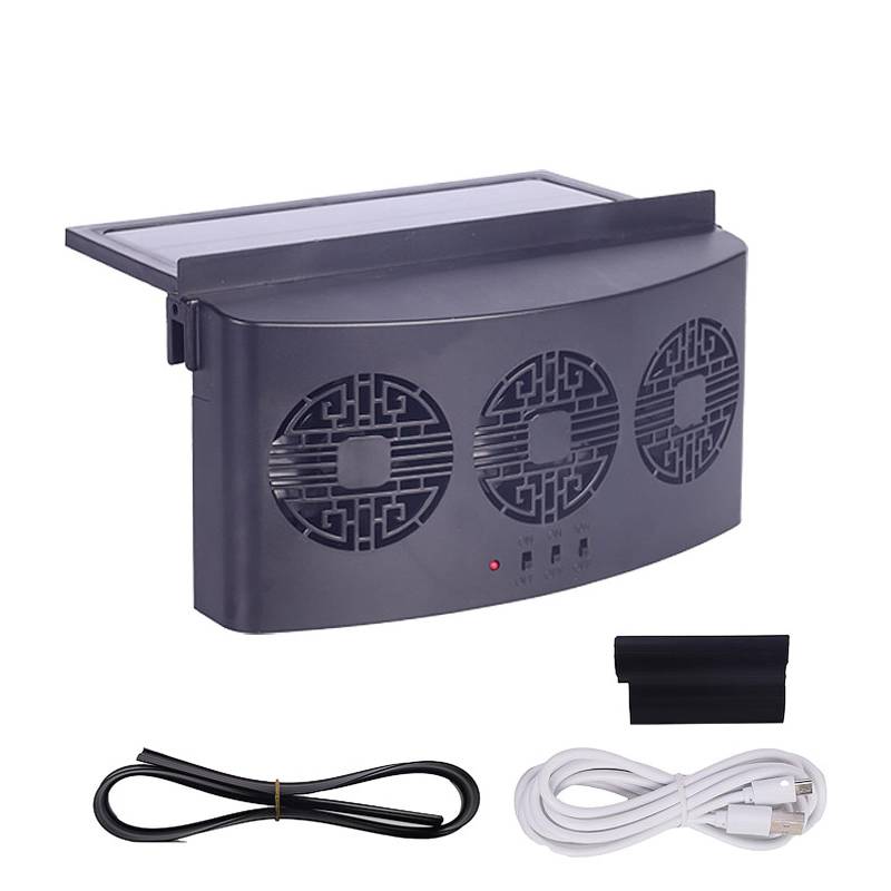 Mllepjdh Universalautokühlerer Heckscheibenkühler USB Ladung Solarantrieb Abluftlüftungswagenlüftungslüftungslüftungskühler von Mllepjdh