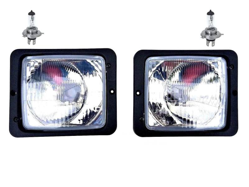 MelTruck® 2x H4 Scheinwerfer mit Fernlicht Abblendlicht für IHC Fendt Farmer Favorit Zetor mit Glühbirnen (2 Funktionen - H4) von Mlx