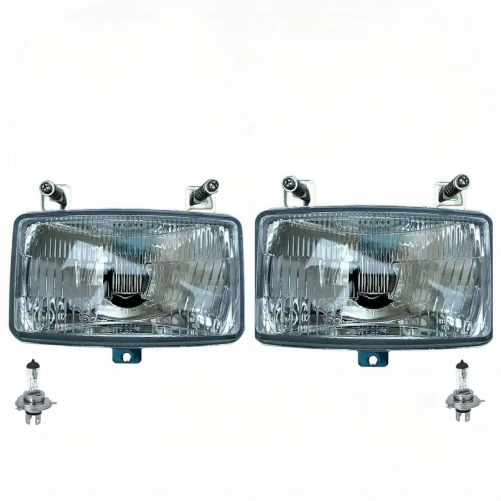 Mlx MelTruck® 2x H4 Scheinwerfer 12V 24V Fernlicht und Abblendlicht Traktor Deutz Fahr Agrotron mit Glühbirnen 12V von MelTruck