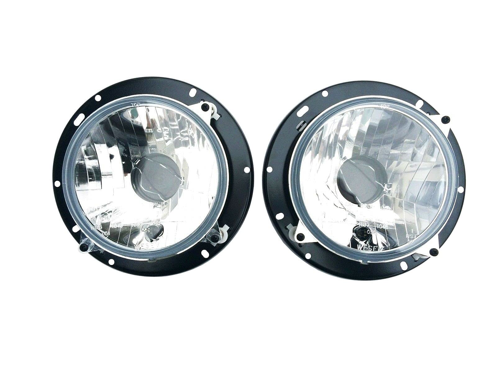 Mlx MelTruck® Rund H4 Scheinwerfer Positionslicht Abblendlicht Fernlicht Traktor Deutz DX E20 mit Glühbirnen 12V von MelTruck