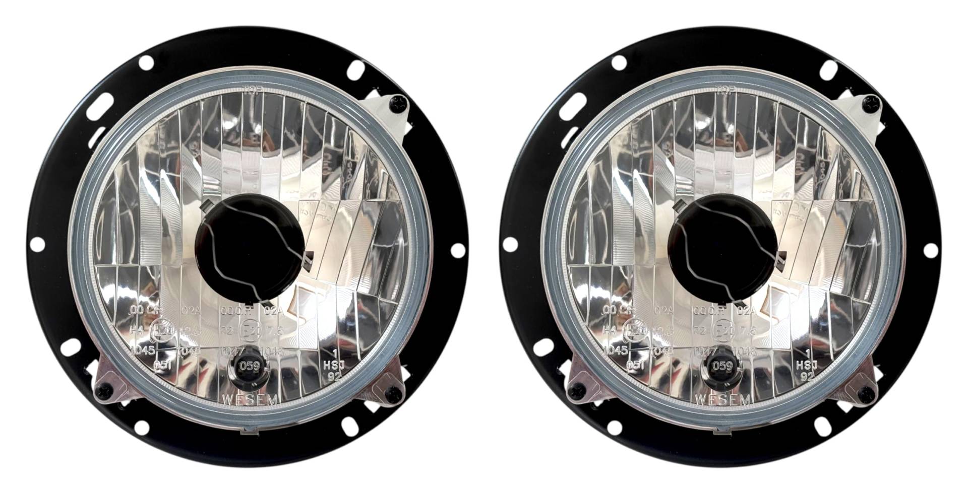 MelTruck® Rund H4 Scheinwerfer Positionslicht Abblendlicht Fernlicht Traktor Deutz DX E20 mit Glühbirnen 12V von MelTruck