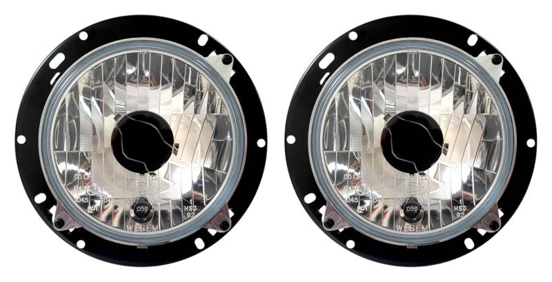 MelTruck® Rund H4 Scheinwerfer Positionslicht Abblendlicht Fernlicht Traktor Deutz DX E20 mit Glühbirnen 12V von MelTruck