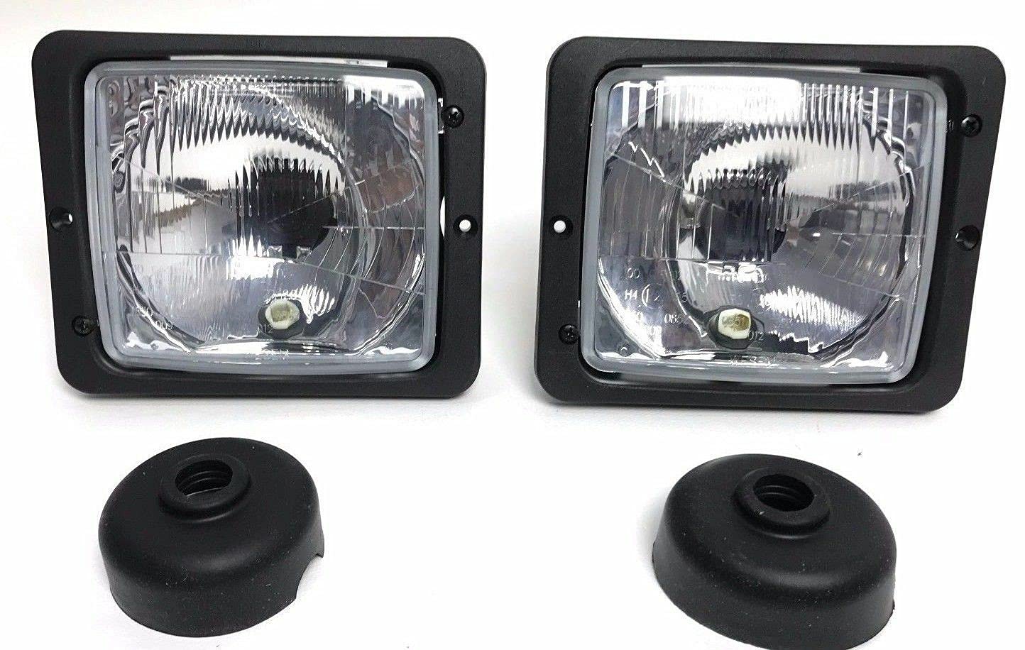 MelTruck® 2x H4 Scheinwerfer mit Fernlicht Positionslicht Abblendlicht für IHC Fendt Zetor mit Glühbirnen von MelTruck