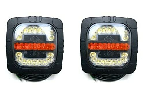 MelTruck® 2x LED Positionsleuchte mit Blinker E9 LKW Anhänger Traktor Schlepper Bagger NEU (3-Funktion-LED Frontleuchte) von MelTruck