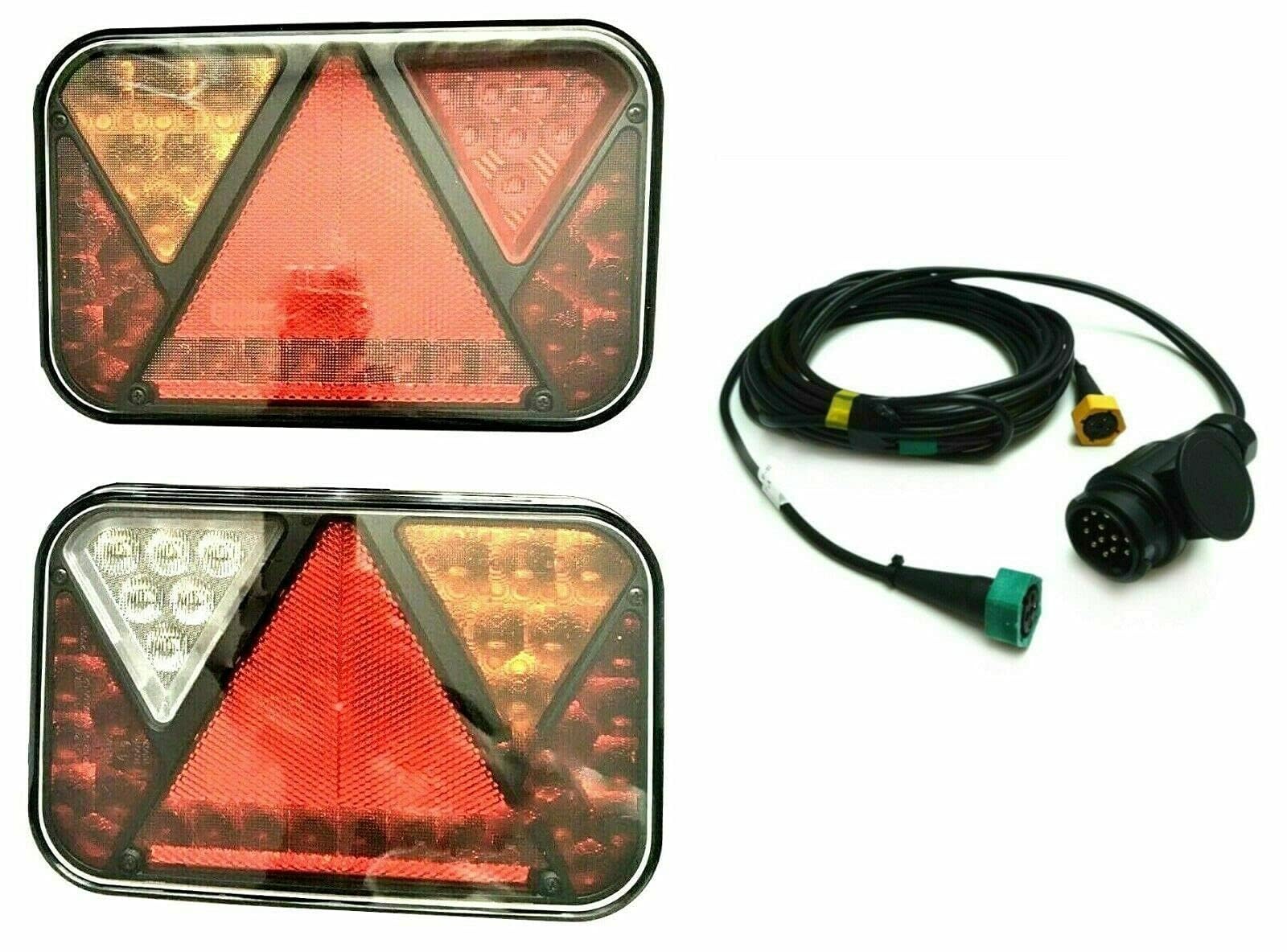 MelTruck® 2x LED Rückleuchte 12V Bajonett 5 PIN mit Led Control Box Canbus und Kabel 5m von MelTruck