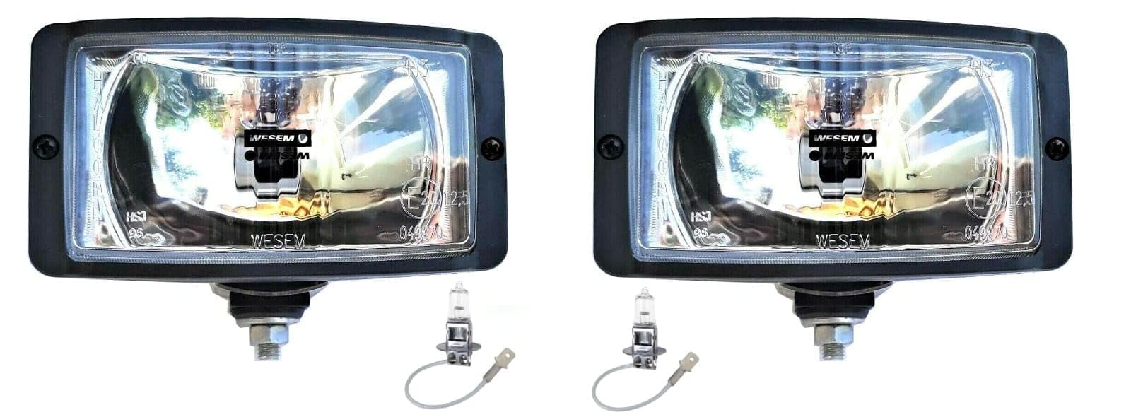 MelTruck 2x Fernscheinwerfer Halogen 12V 24V Scheinwerfer H3 Schlepper LKW mit Glühbirnen 12V MelTruck 2x Fernscheinwerfer Halogen 12V 24V Scheinwerfer H3 Schlepper LKW mit Glühbirnen 12V von MelTruck