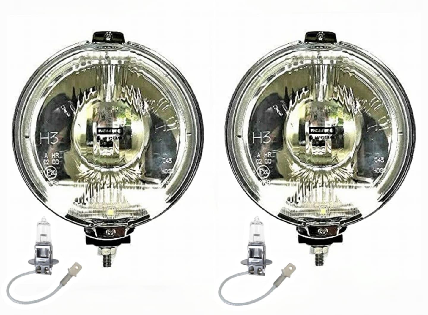 MelTruck 2x Fernscheinwerfer LED RING Chrom Zusatzscheinwerfer 12V Positionslicht ø183 mit Glühbirnen 12V MelTruck 2x Fernscheinwerfer LED RING Chrom Zusatzscheinwerfer 12V Positionslicht ø183 mit Glühbirnen 12V von Mlx