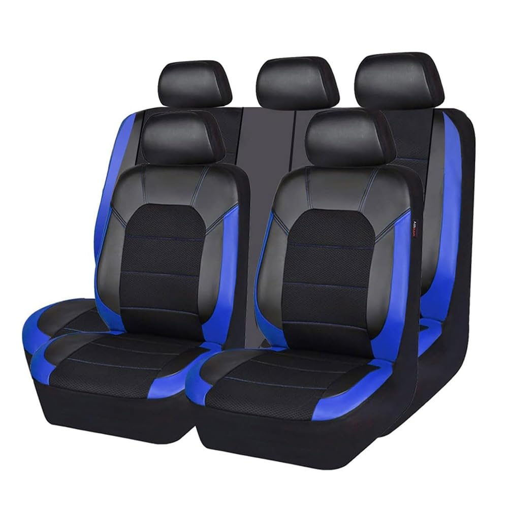 MoDma 9 Stück Autositzbezüge, für BMW Z1 E30 Z3 Z3M E36 i3 i3s i3-S iX Auto Sitzbezüge Wasserdicht Atmungsaktiv Auto Leder Sitzbezüge Innenraum Zubehör,Blue von MoDma