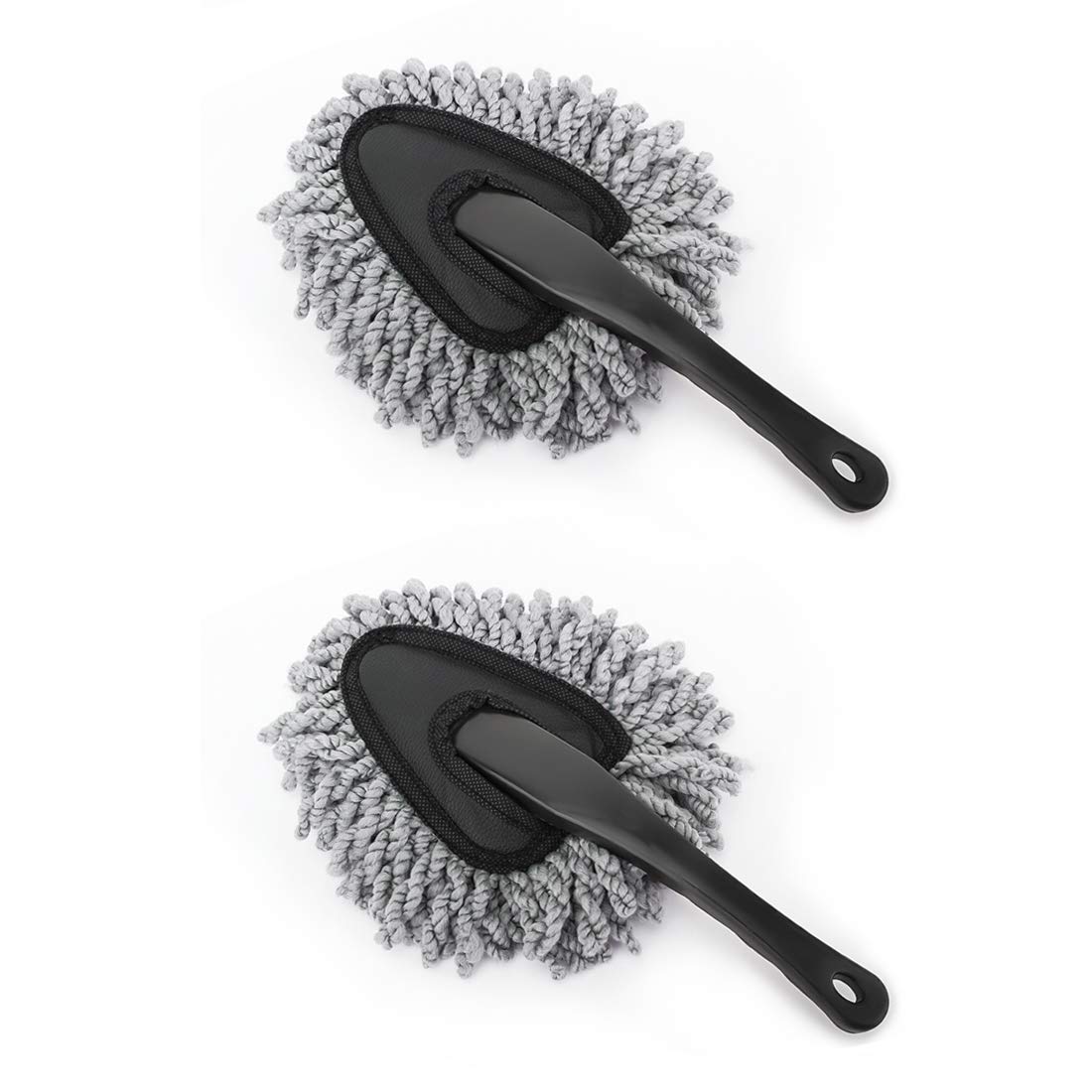 MoKo Car Duster, 2 Pack Super Soft Microfiber Car Dash Duster Detail Brush Set Interior Exterior Cleaning Dusting and Washing Tool for Car Motorcycle Automotive Dashboard Air Vents - Blue von MoKo