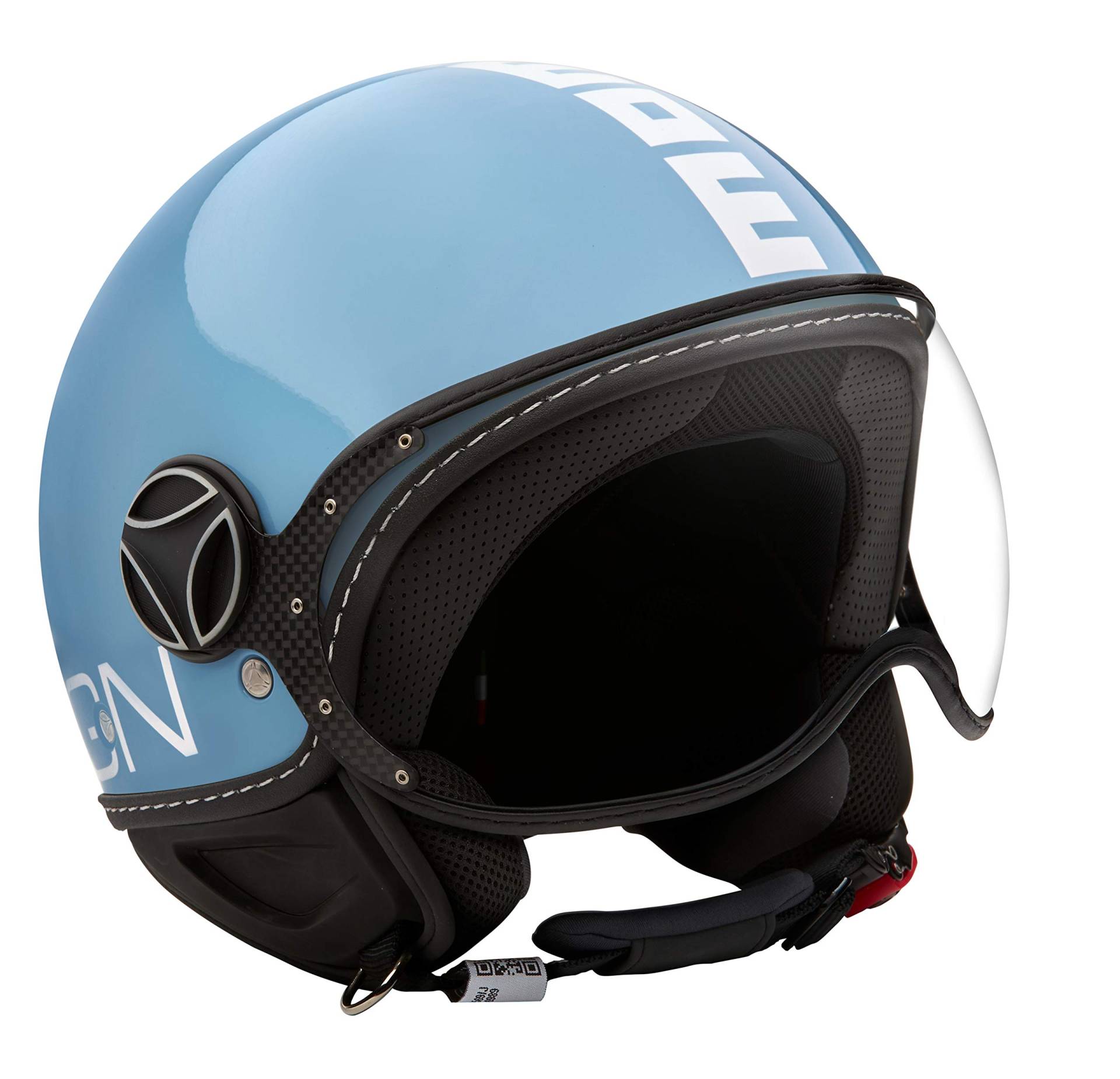 MoMo Herren Casco CLS Light Blue Gloss/White M Helmet von MOMO Design