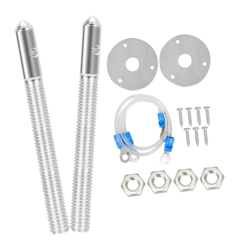 Mobestech 1Satz Motorhaube Lock Kit aus Stilvolles und Langlebiges für Verbesserte für Fahrzeugaußenbereich Schützt Diebstahl und Sorgt von Mobestech