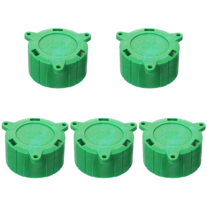 5er Set 13-Polige AnhäNgerstecker Abdeckung - Kunststoff Schutzkappe FüR AnhäNgerstecker - GrüN von Mobestech