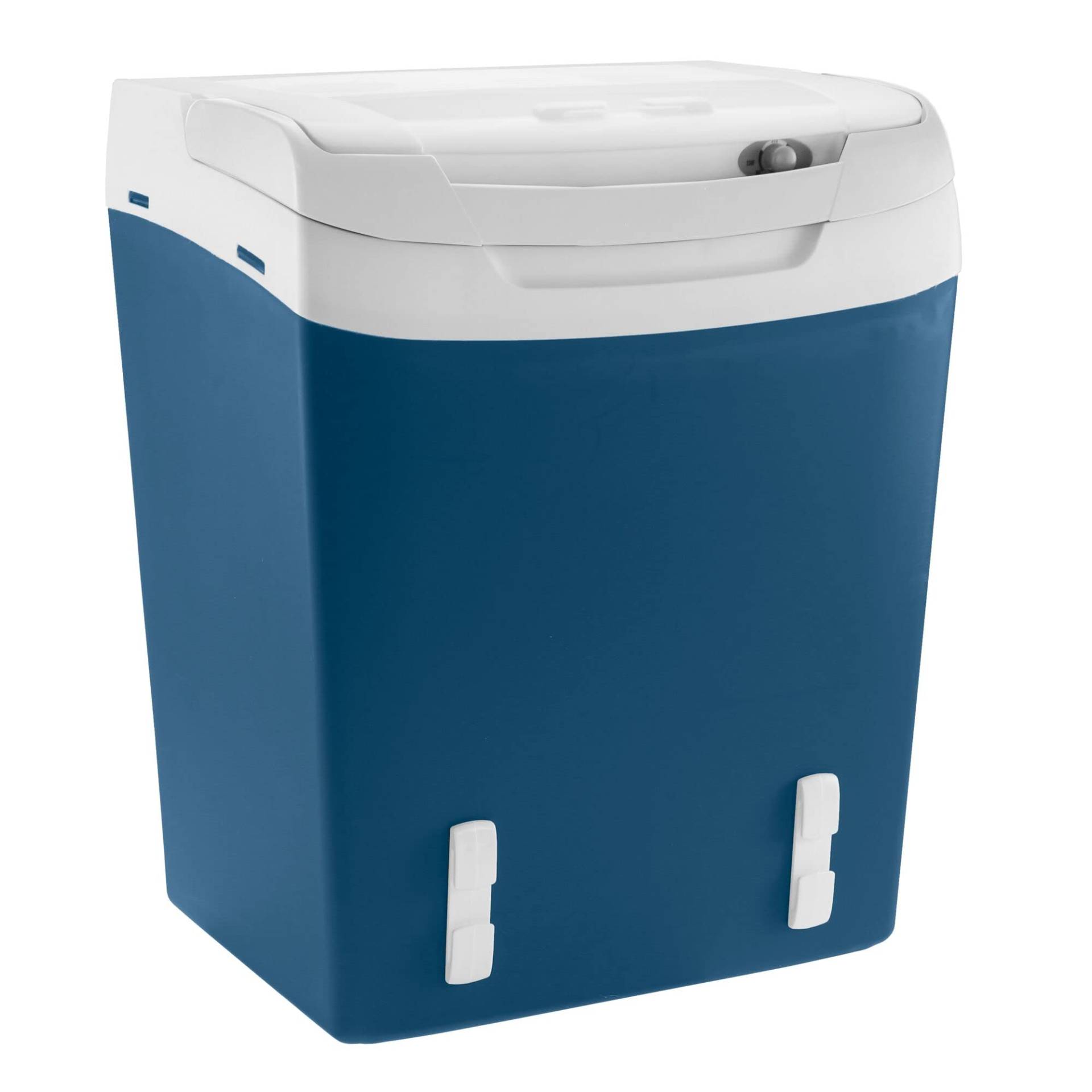 Mobicool MS30 Kühlbox, elektrisch, 29 L, Anschluss 12/230 V mit Sicherheitsgurtfixierungen zum Anschnallen im Auto, Kühlen bis 18 °C unter Raumtemperatur, Blau von Mobicool