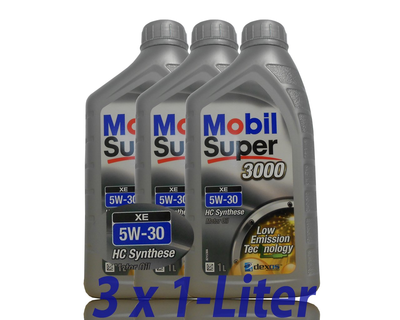 3x 1 L Liter Mobil Super™ 3000 XE 5W-30 Motor-Öl von Mobil