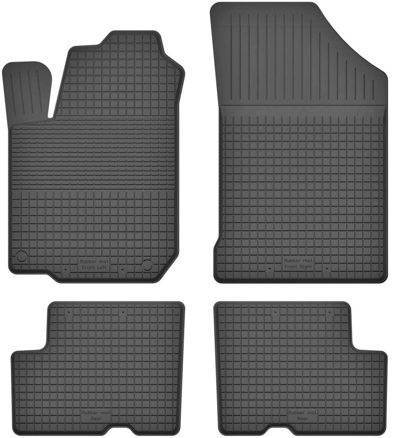 Gummimatten Gummi Fußmatten Satz für Dacia Sandero II (2012-2021) - Hoher Rand 15 mm von Mobil-Fan