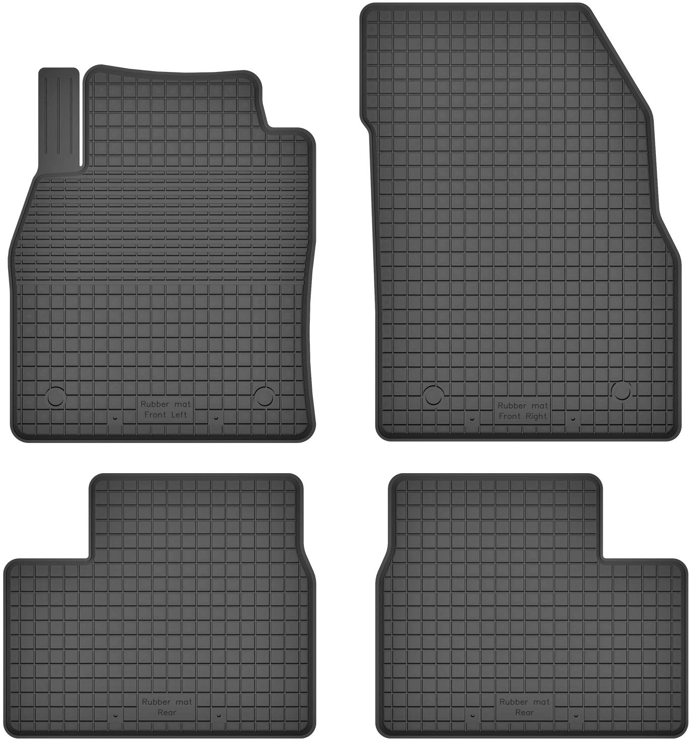 Gummimatten Gummi Fußmatten Satz für Opel Astra K/V (2015-2022) - Hoher Rand 15 mm von Mobil-Fan