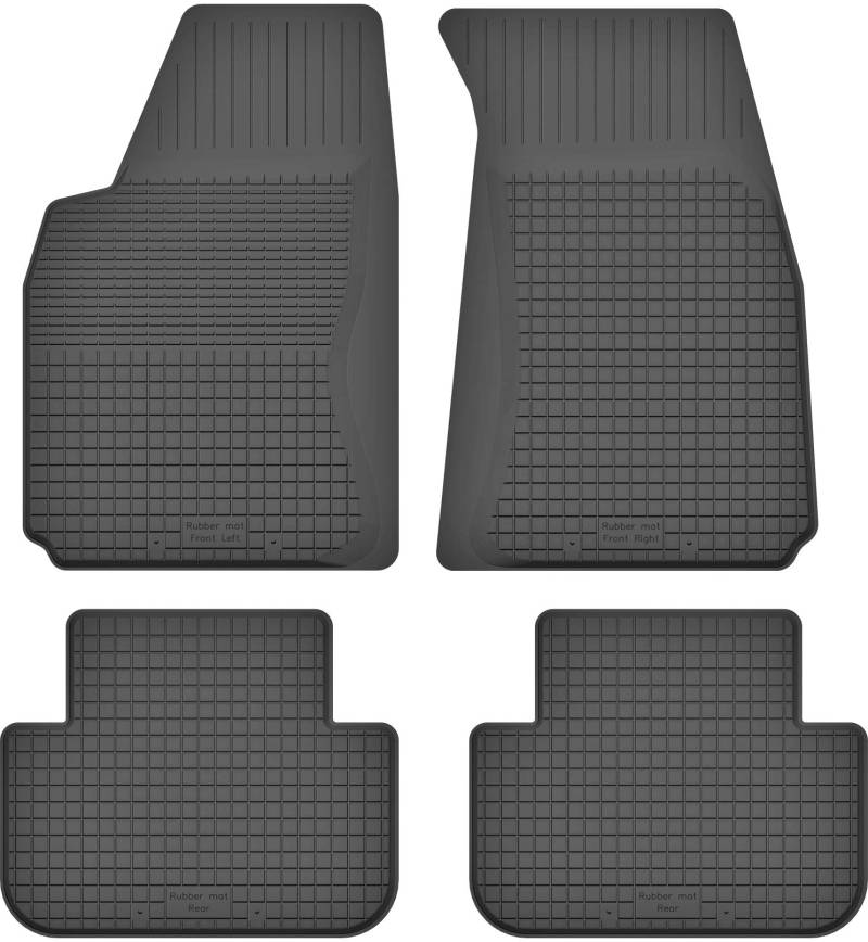 Gummimatten Gummi Fußmatten Satz für Toyota Avensis II T25 (2003-2009) - Hoher Rand 15 mm von Mobil-Fan