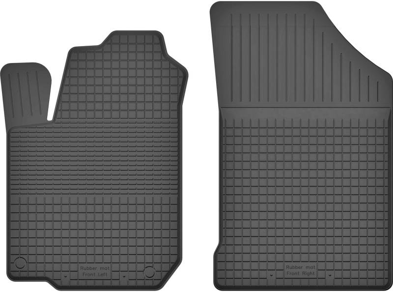 Gummimatten Vorne Gummi Fußmatten Satz für Dacia Logan II/MCV (2012-2020) - 2-teilig - Hoher Rand 15 mm von Mobil-Fan