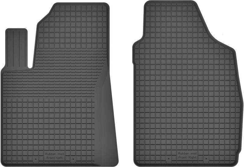 Gummimatten Vorne Gummi Fußmatten Satz für FIAT Panda II (2003-2012) - 2-teilig - Hoher Rand 15 mm von Mobil-Fan