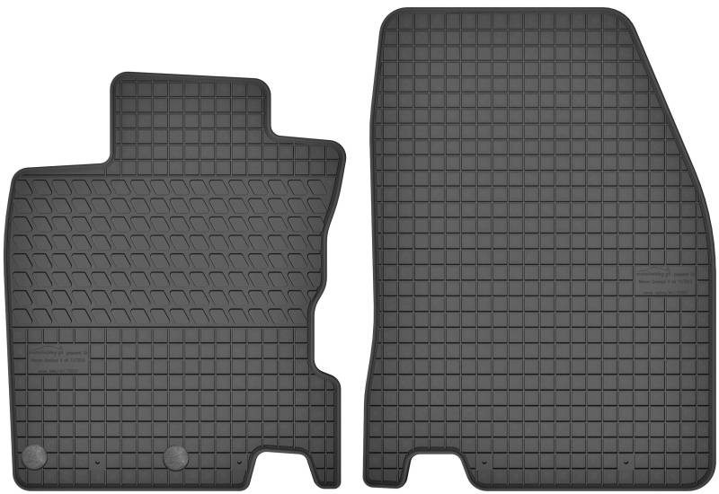 Gummimatten Vorne Gummi Fußmatten Satz für Nissan Qashqai II J11 (2014-2021) - 2-teilig - Passgenau von Mobil-Fan