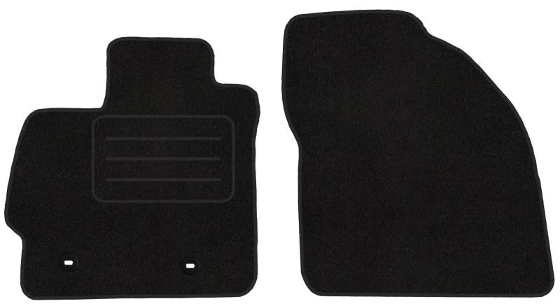 Vorne Velour Fußmatten Satz für Toyota Prius III (2009-2015) - 2-teilig - Passgenau - OVAL Clip von Mobil-Fan