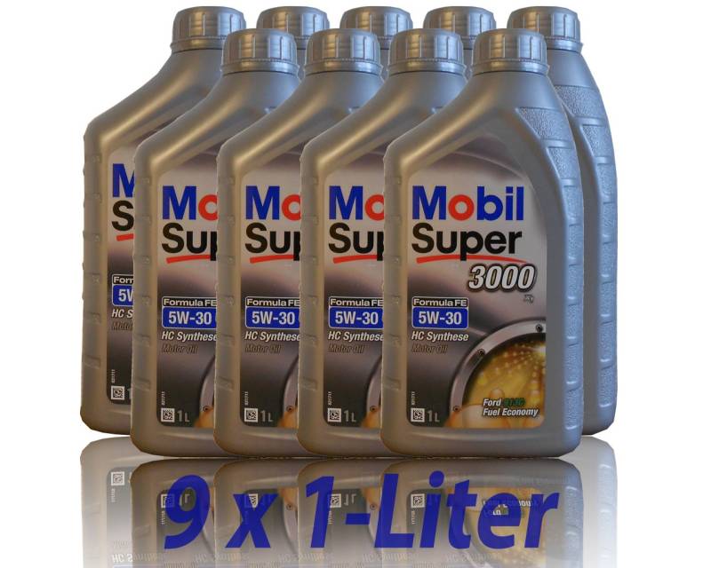 MOBIL Super 3000 FE 5W-30, 9x1 Liter von Mobil