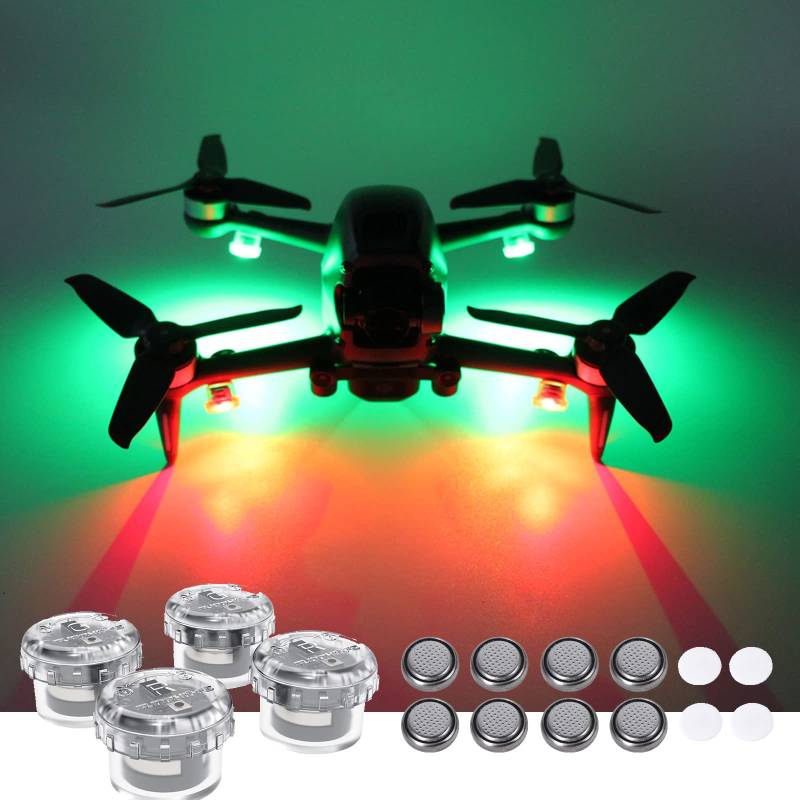 LED Stroboskop Licht Set, 4 Stück Strobe Drone Licht Drohne Blitzlicht Nacht Licht für DJI Mini 3 Pro/Mavic 3/Mini SE/Air 2S/Mini 2/Air 2/Mavic 2/Pro/Phantom 4 Pro/FIMI X8 SE 2020/Autel EVO Serie von Mocoli