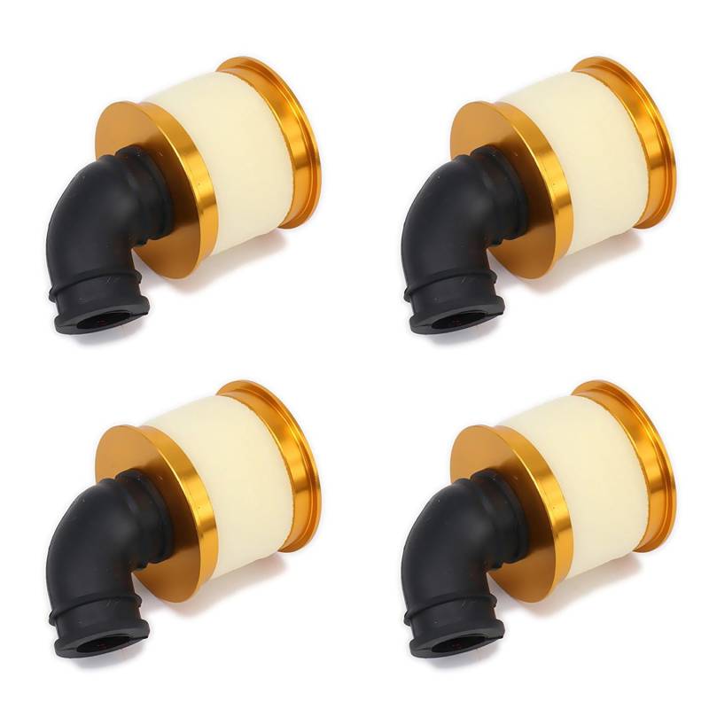 Mocturnity 4X Luftfilter Schwamm Open Alloy Aluminium 04104 für 1/10 RC Hobby Modell Nitro Car, Gold von Mocturnity